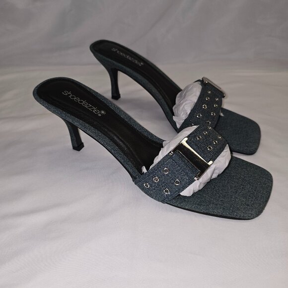 Shoedazzle Liberty Sandal in Acid Blue, Women's Size 11, NWT - Picture 1 of 8